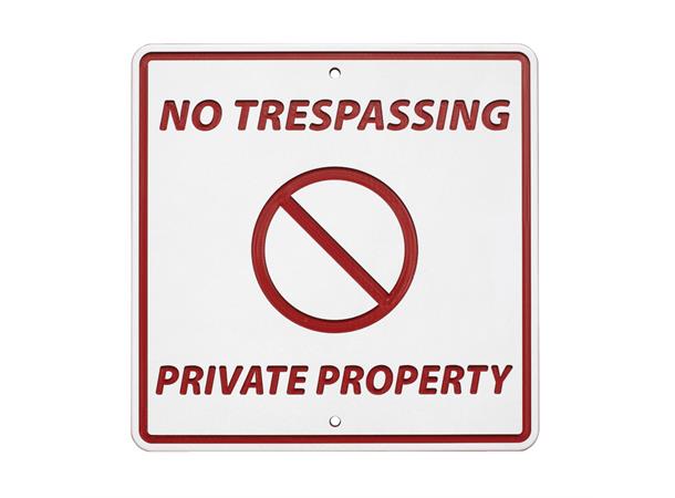 12" x 12" Green Line Sign-No Trespassing Private Property SG10344